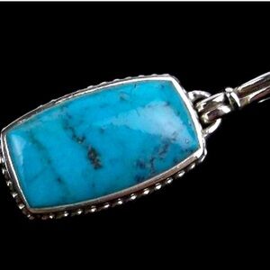Mint Heavy Sterling Silver Thick Turquoise Pendant